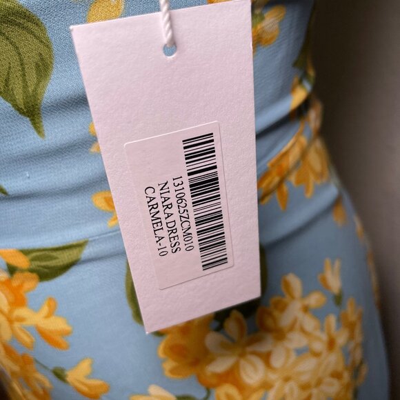 NWT Reformation Niara Floral Minidress, Size 10 - Picture 6 of 8